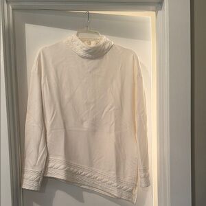 Chic Cream Turtleneck Top